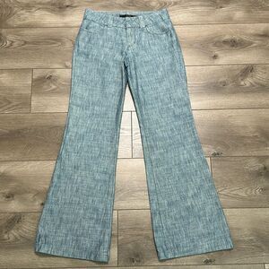 Joe’s Jeans 30” Chambray Light Blue Cotton Denim Flare Trouser Pants Size 27‎